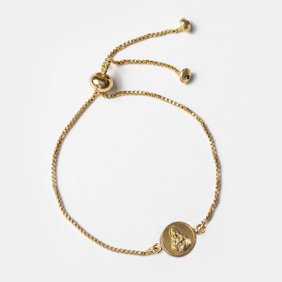 Joyas Psk Joyas Pulseras | Pulsera Catalina Escapulario Oro