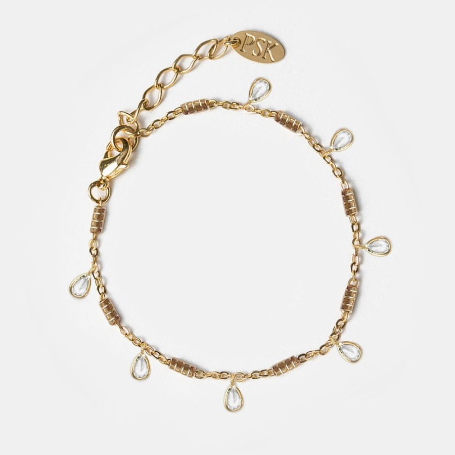 Joyas Psk Joyas Pulseras | Pulsera Praga Oro Circon