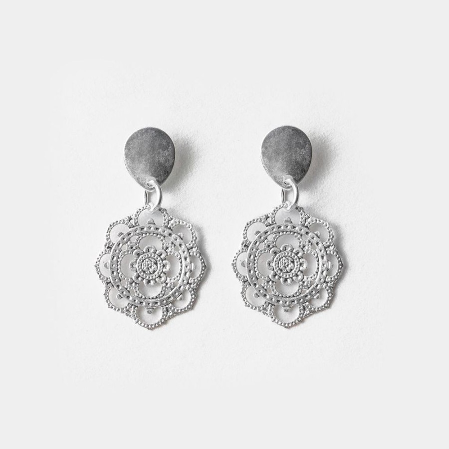 Joyas Psk Joyas Bano De Plata 950 | Aro Plata Flor Estrella