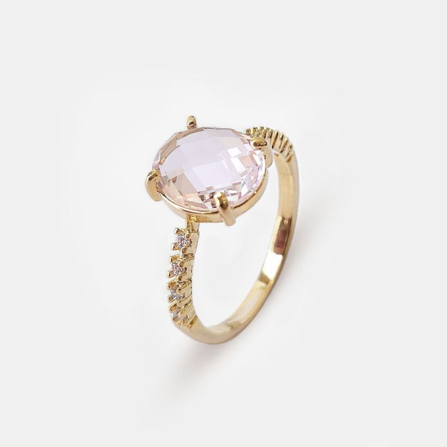 Joyas Psk Joyas Bano Oro 18Kt | Anillo Grecia Rosa Oro