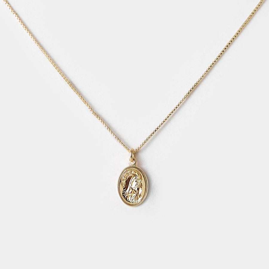 Joyas Psk Joyas Bano Oro 18 Kt | Cadena Oro Belen S Virgen Maria