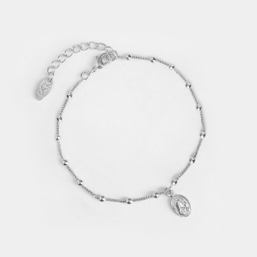 Joyas Psk Joyas Pulseras | Pulsera Ilanit Virgen Maria Plata