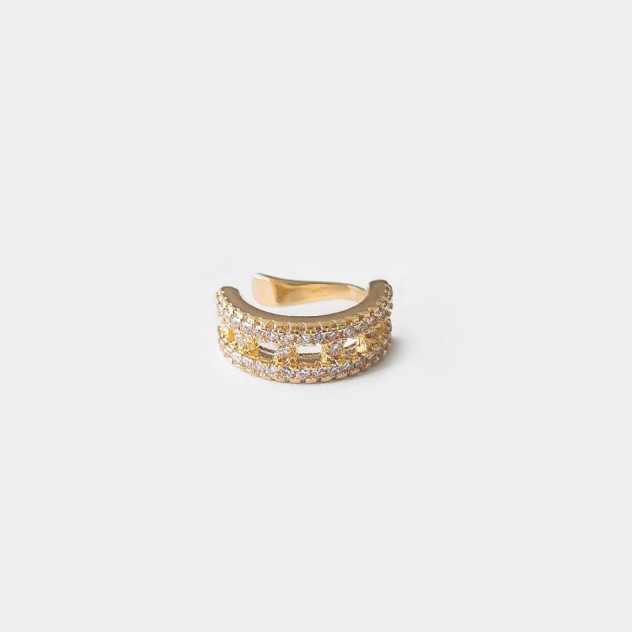 Joyas Psk Joyas Bano De Oro 18 Kt | Aro Ear Cuff Mila