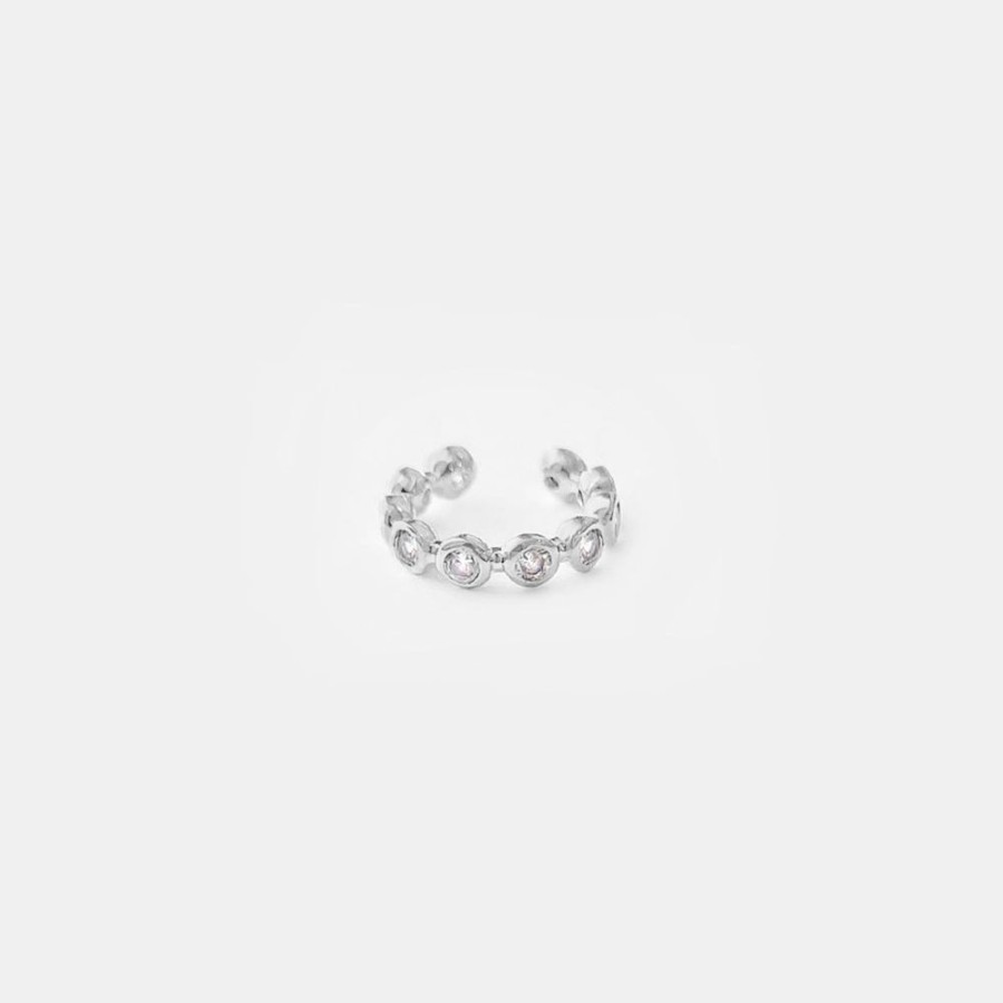 Joyas Psk Joyas Bano De Plata 950 | Aro Ear Cuff Susana Platino