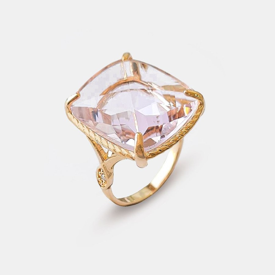 Joyas Psk Joyas Bano Oro 18Kt | Anillo Alessandra Rosa Oro