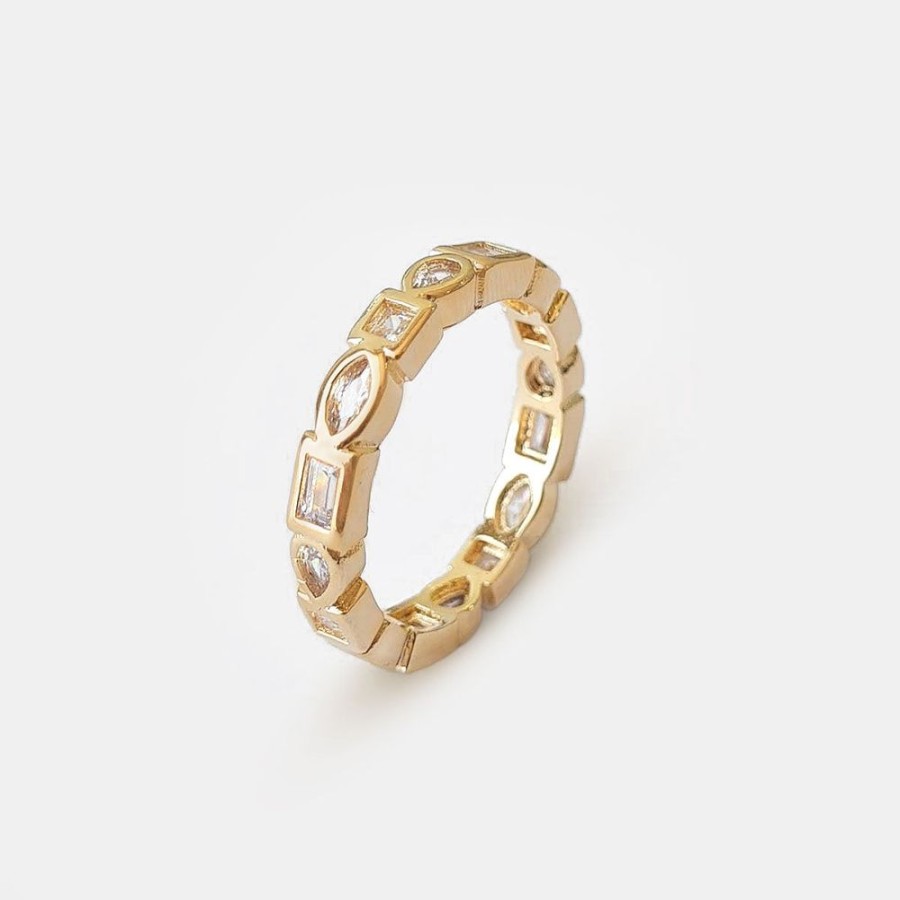 Joyas Psk Joyas Bano Oro 18Kt | Anillo Talia Circon Oro